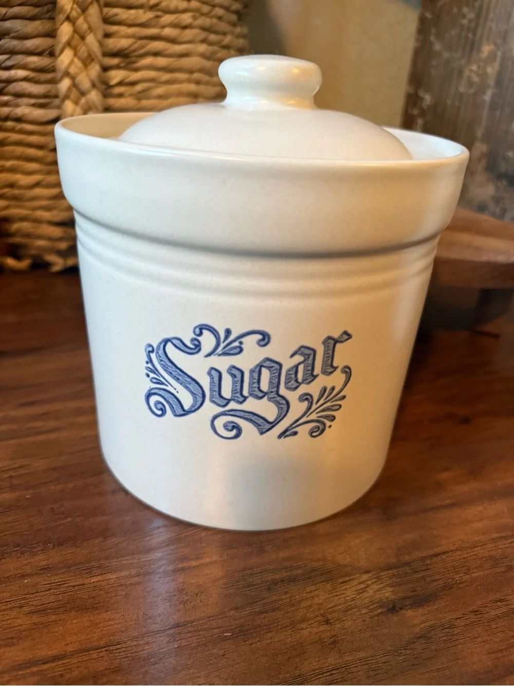 Vintage Pfaltzgraff Yorktowne Canister Set of 3 USA Flour Sugar Coffee Copyright